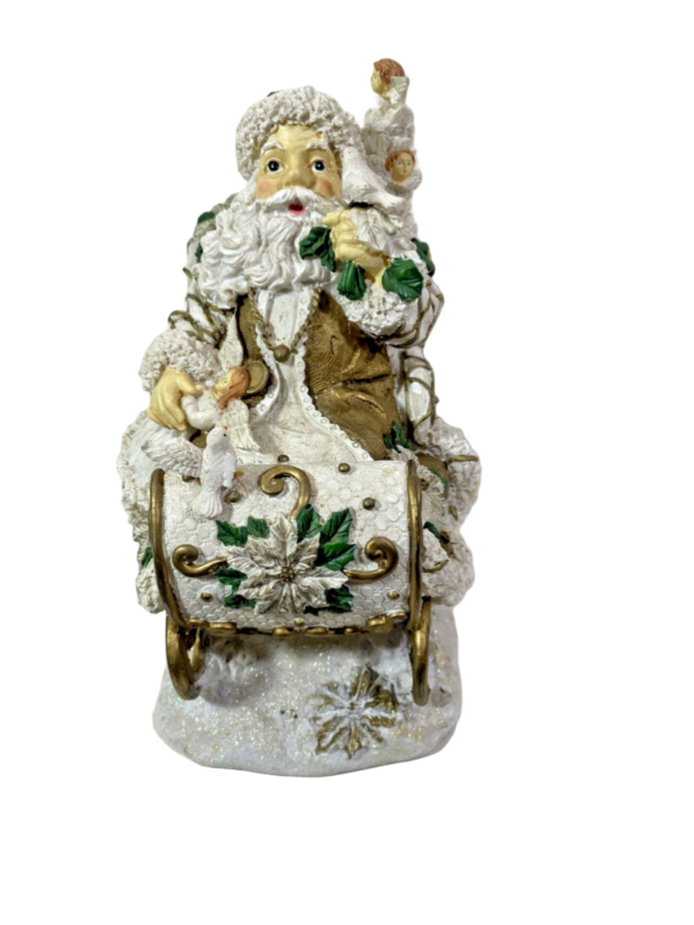 Dillard's Trimmings Santa In Sleigh Musical Sleigh Ride Collectible Figurine